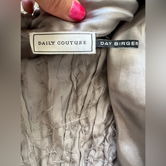 Day Birger Et Mikkelsen gray hand embelished silk blouse- Beautiful! - Picture 8 of 15